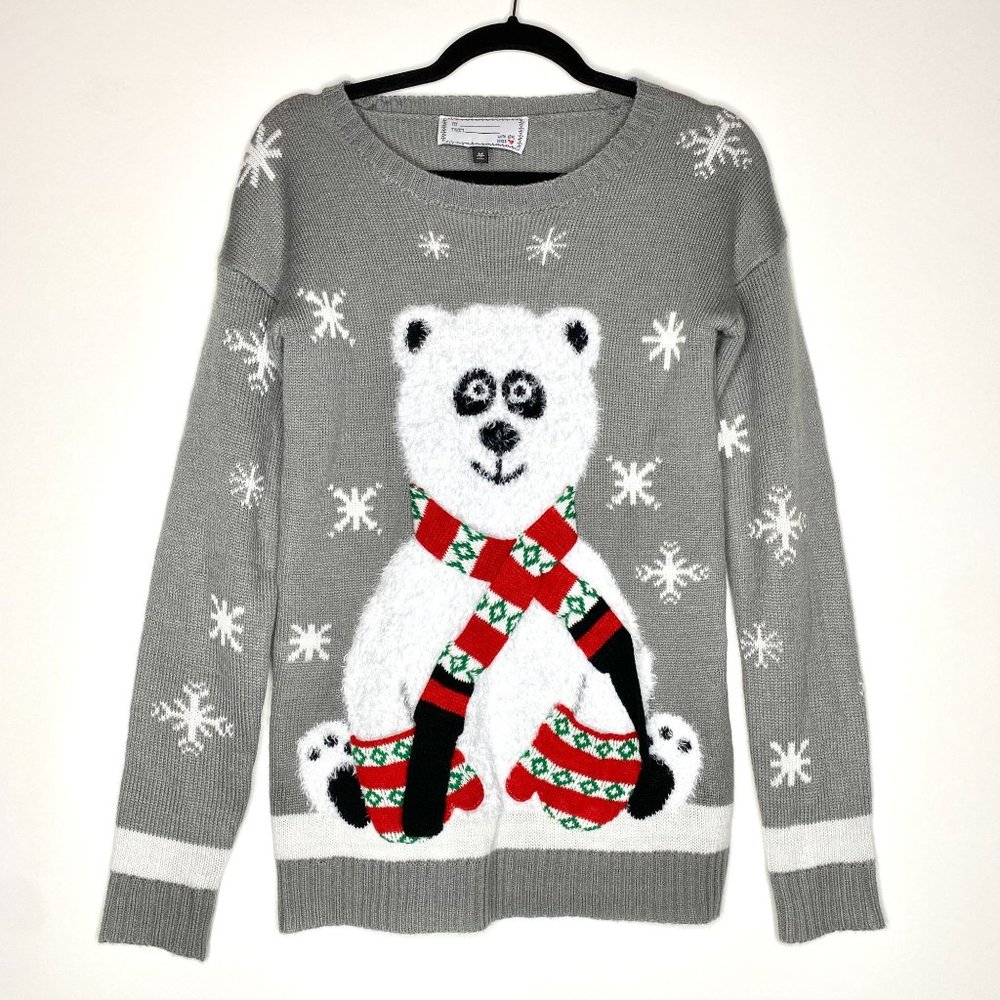 Derek Heart Polar Bear Christmas Sweater